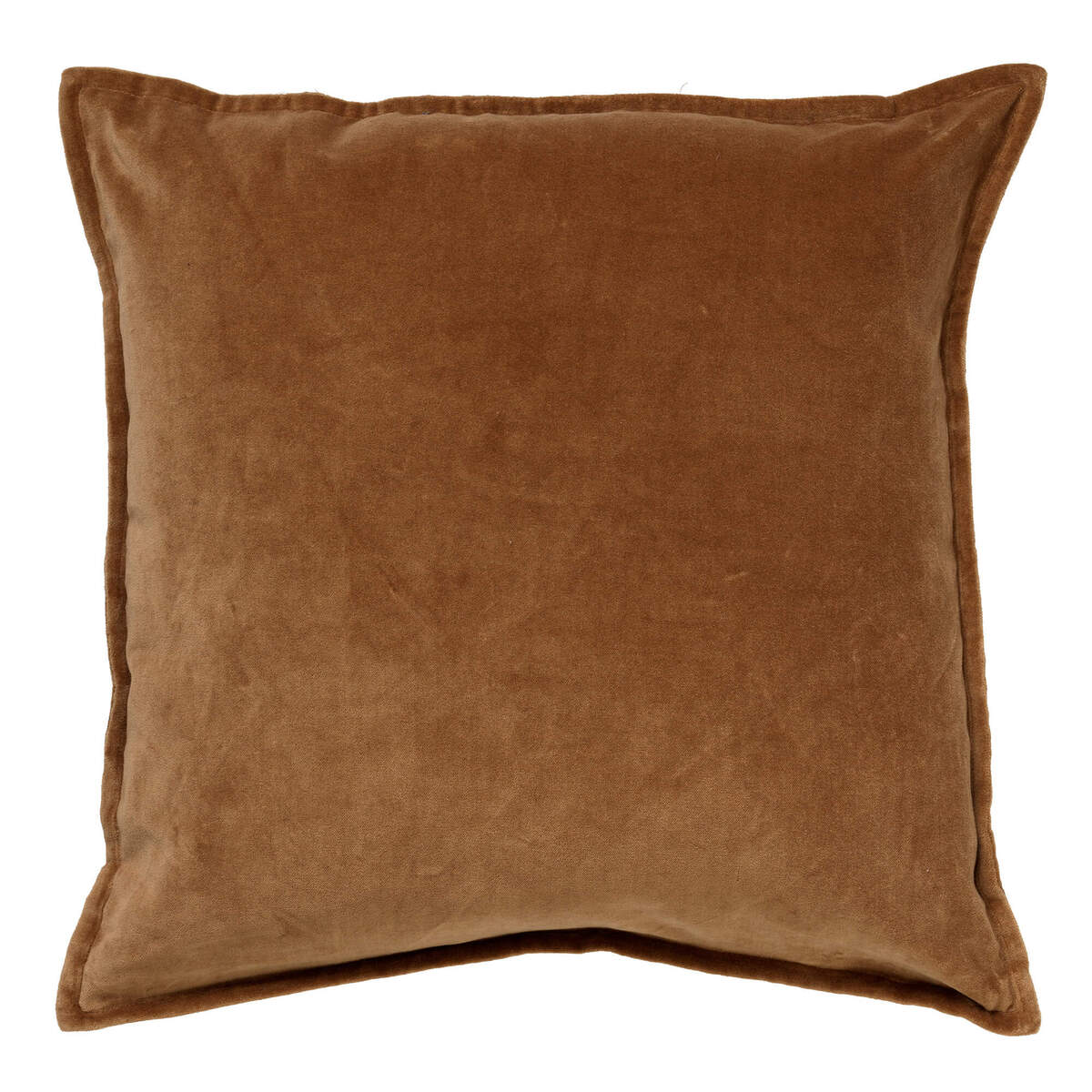 CAITH - Sierkussen 50x50 cm - 100% katoen velvet - Tobacco Brown - bruin