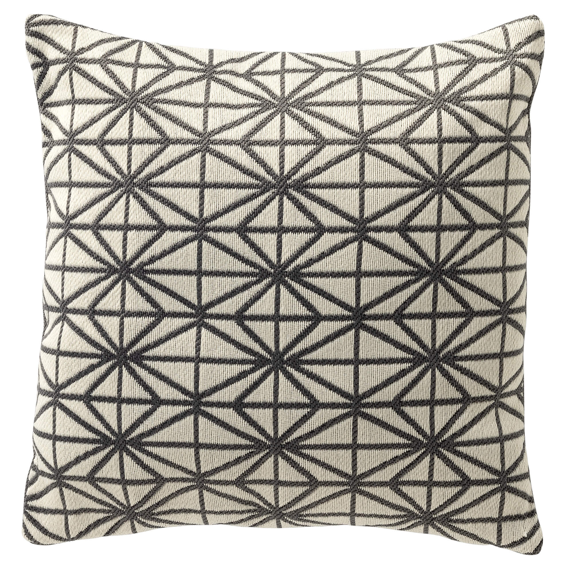 NISA - Buitenkussen 45x45 cm - waterafstotend en uv-bestendig - Charcoal Gray - antraciet