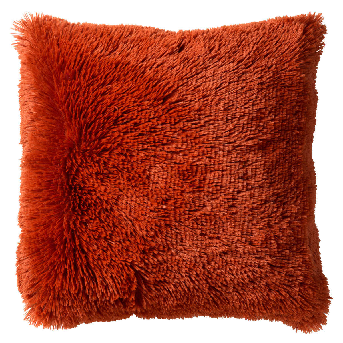 FLUFFY - Sierkussen 45x45 cm - superzacht - effen kleur - Potters Clay - oranje-terracotta