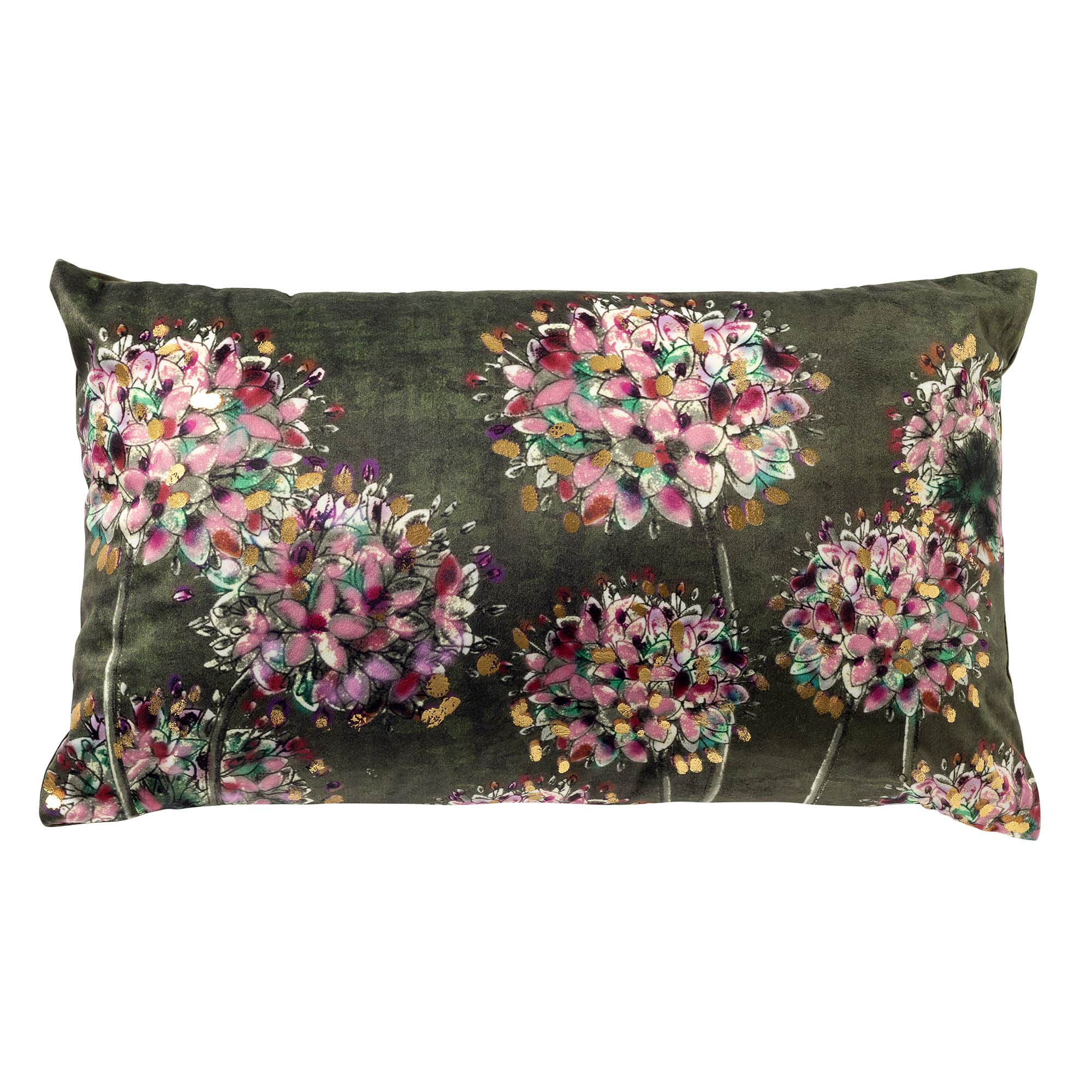 FLORES - Sierkussen 30x50 cm - Military Olive - groen