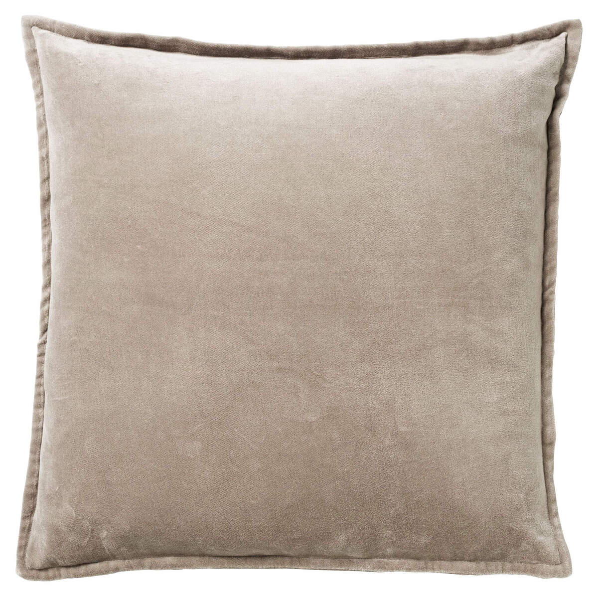 CAITH - Sierkussen 50x50 cm - 100% katoen velvet - Driftwood - taupe