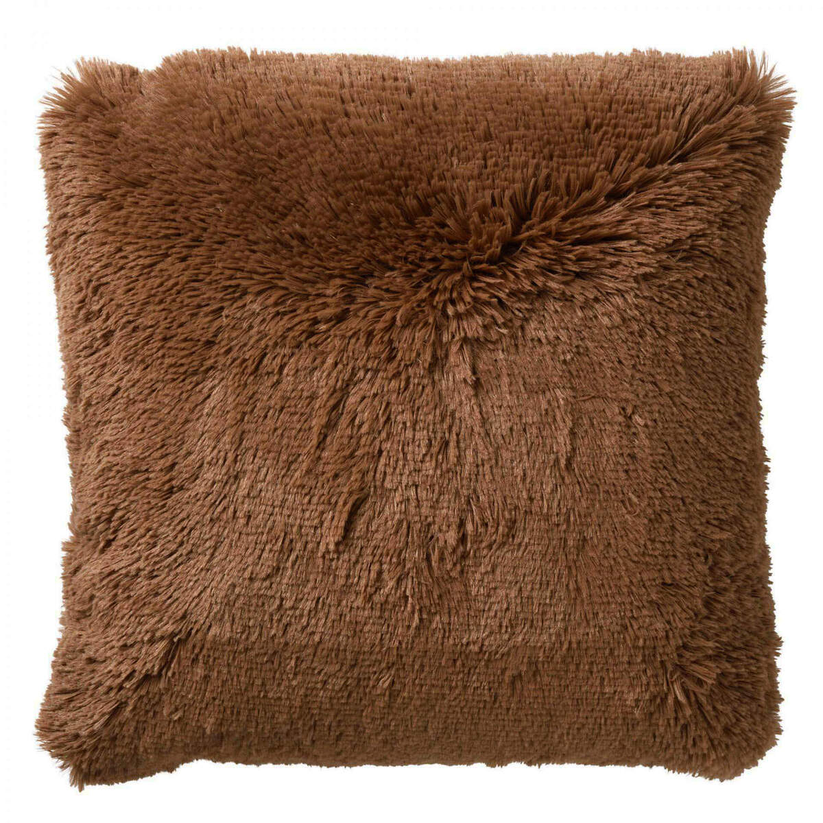 FLUFFY - Sierkussen 60x60 cm - superzacht - XL kussen - Tobacco Brown - bruin