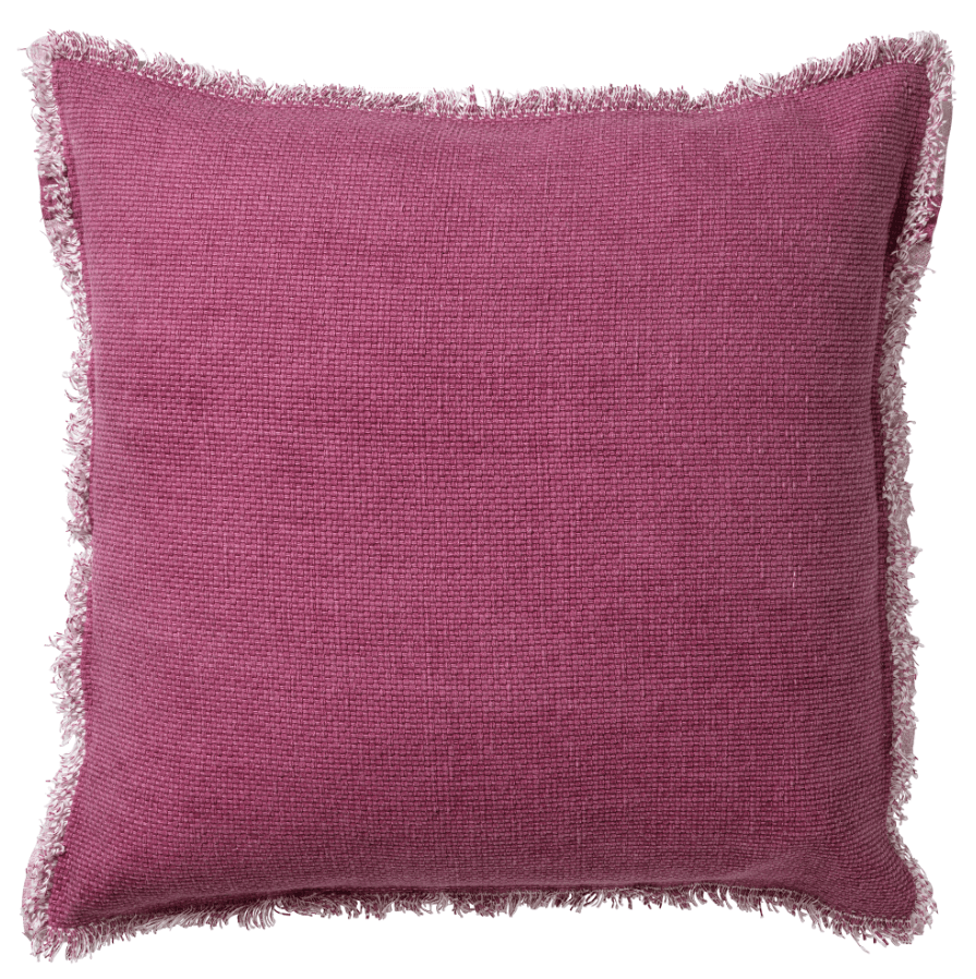 BURTO - Sierkussen 45x45 cm - gewassen katoen - Heather Rose - roze