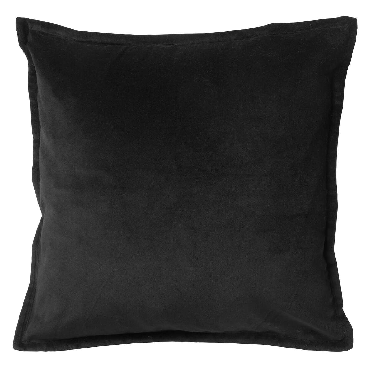 CAITH - Sierkussen 50x50 cm - 100% katoen velvet - Raven - zwart