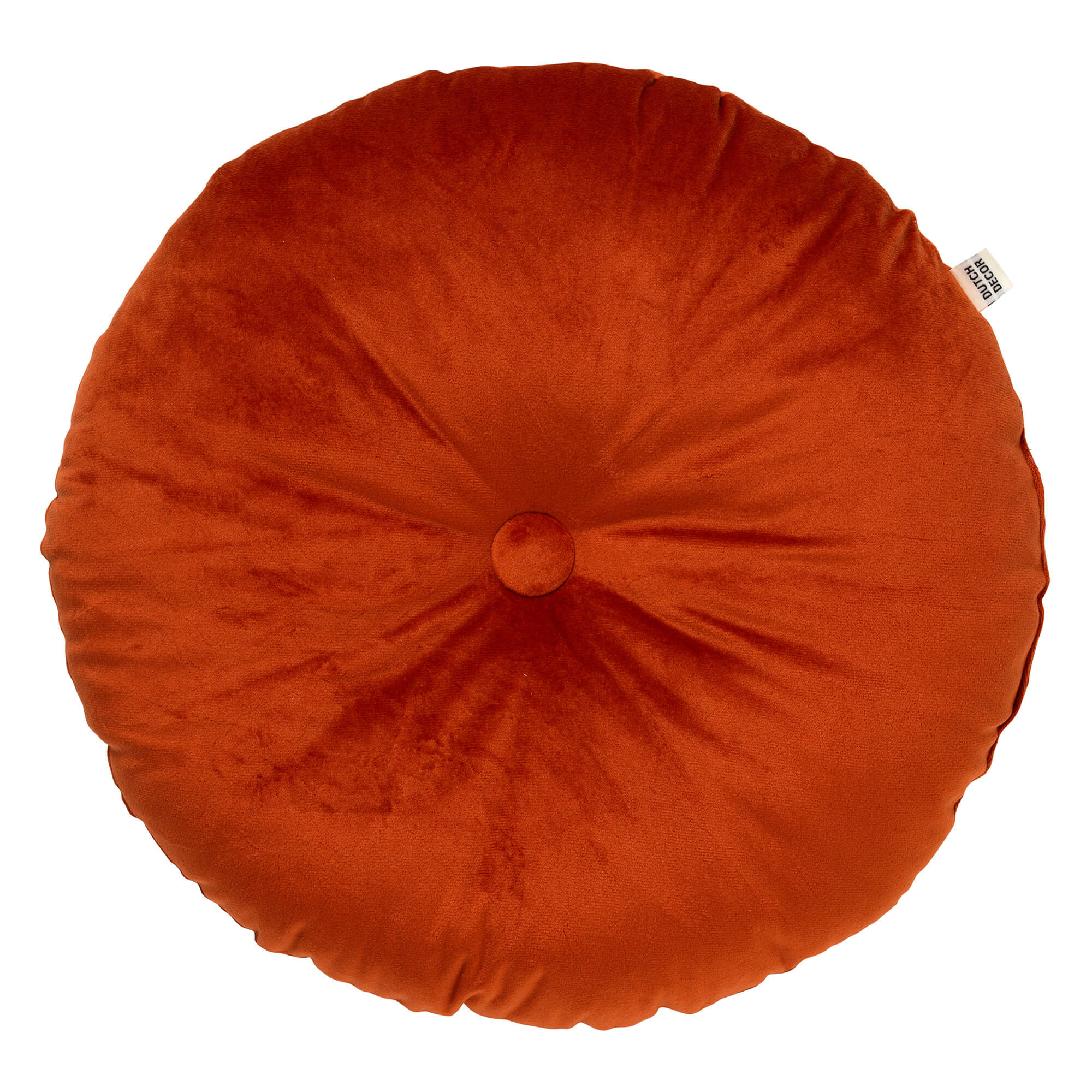 OLLY - Sierkussen rond velvet Ø40 cm - Potters Clay - oranje / terracotta