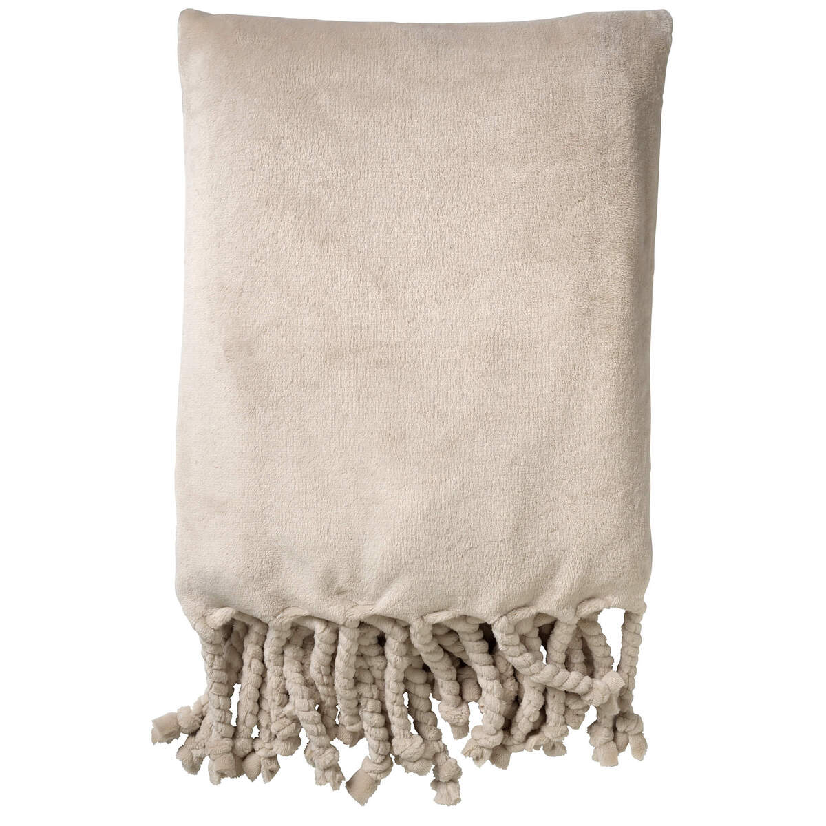 FLORIJN - Wohndecke Fleece 150x200 cm - Pumice Stone - beige