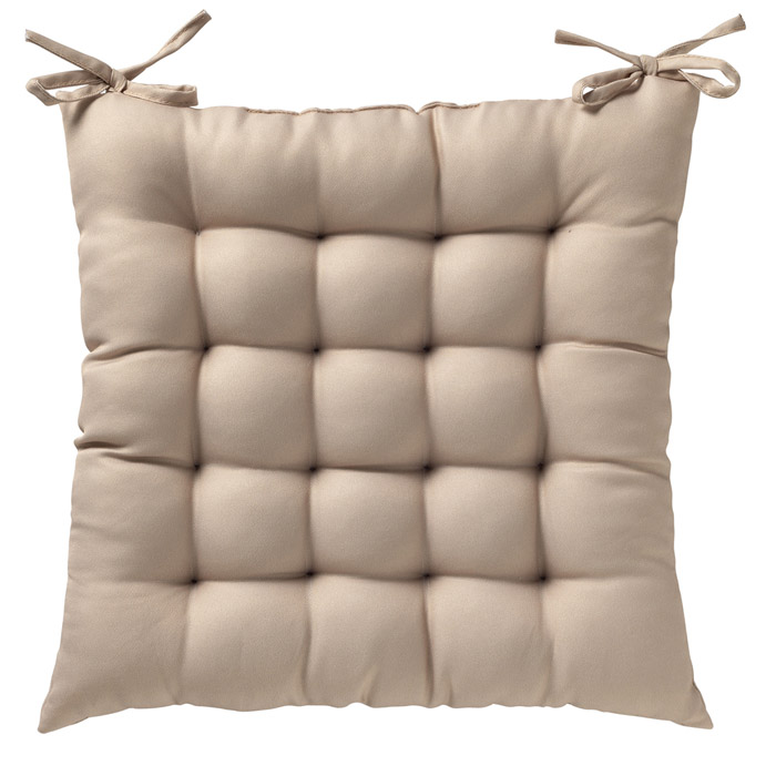 SONNY - Stoelkussen 40x40 cm - Semolina - beige