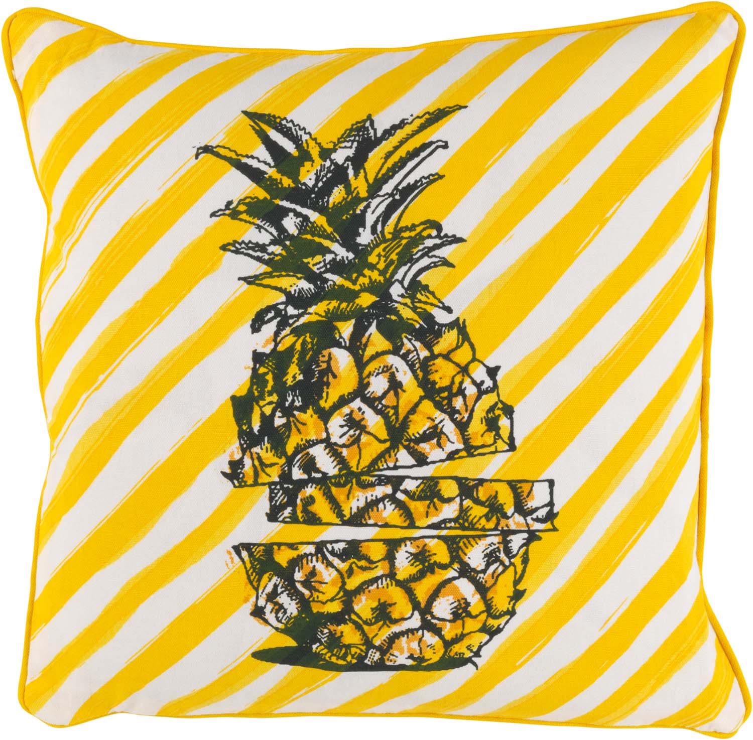 prototype Vermeend de jouwe BENTE - Sierkussen met ananas geel 45x45 cm | SIERKUSSEN | SKBENT45GEE