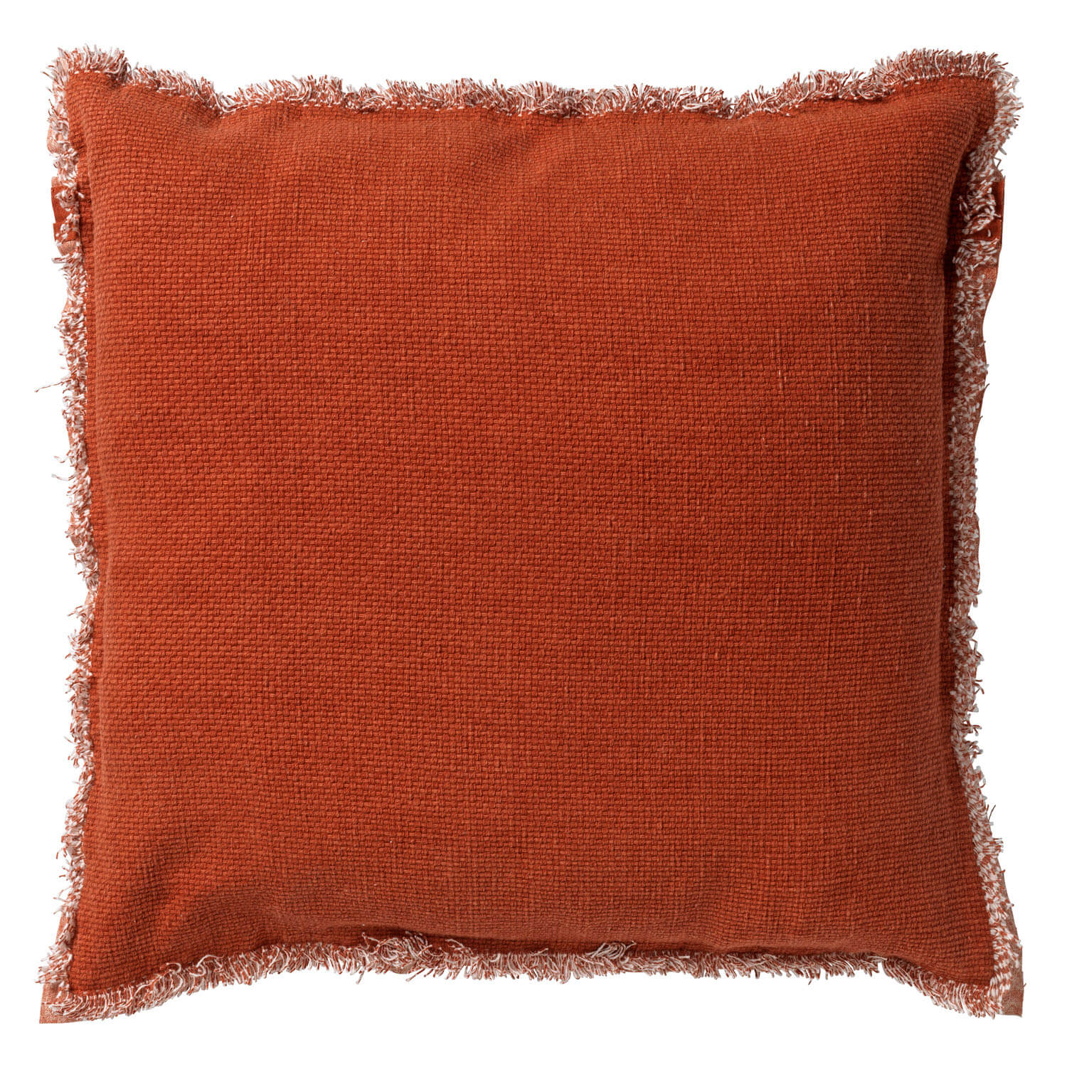 BURTO - Kussenhoes 45x45 cm - gewassen katoen - Potters Clay - oranje