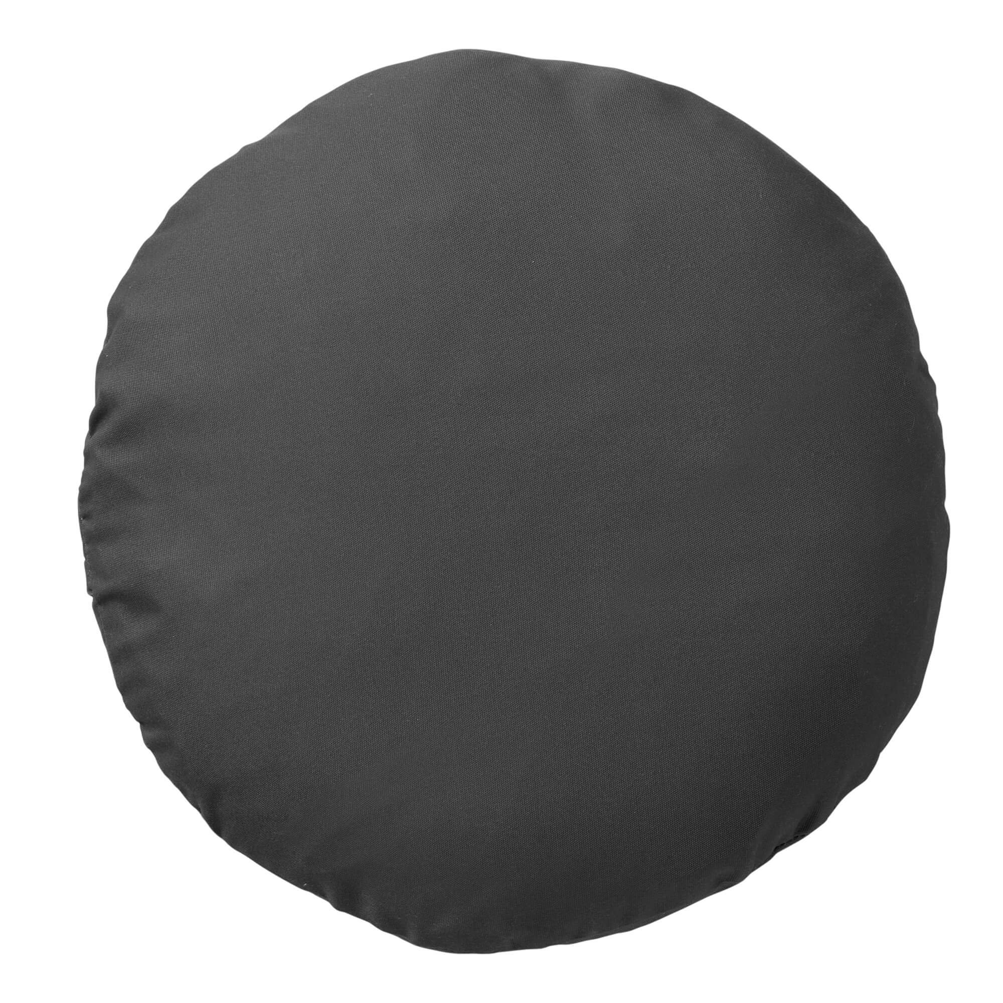 SOL - Buitenkussen rond Ø40 cm - waterafstotend en uv-bestendig - Charcoal Gray - antraciet