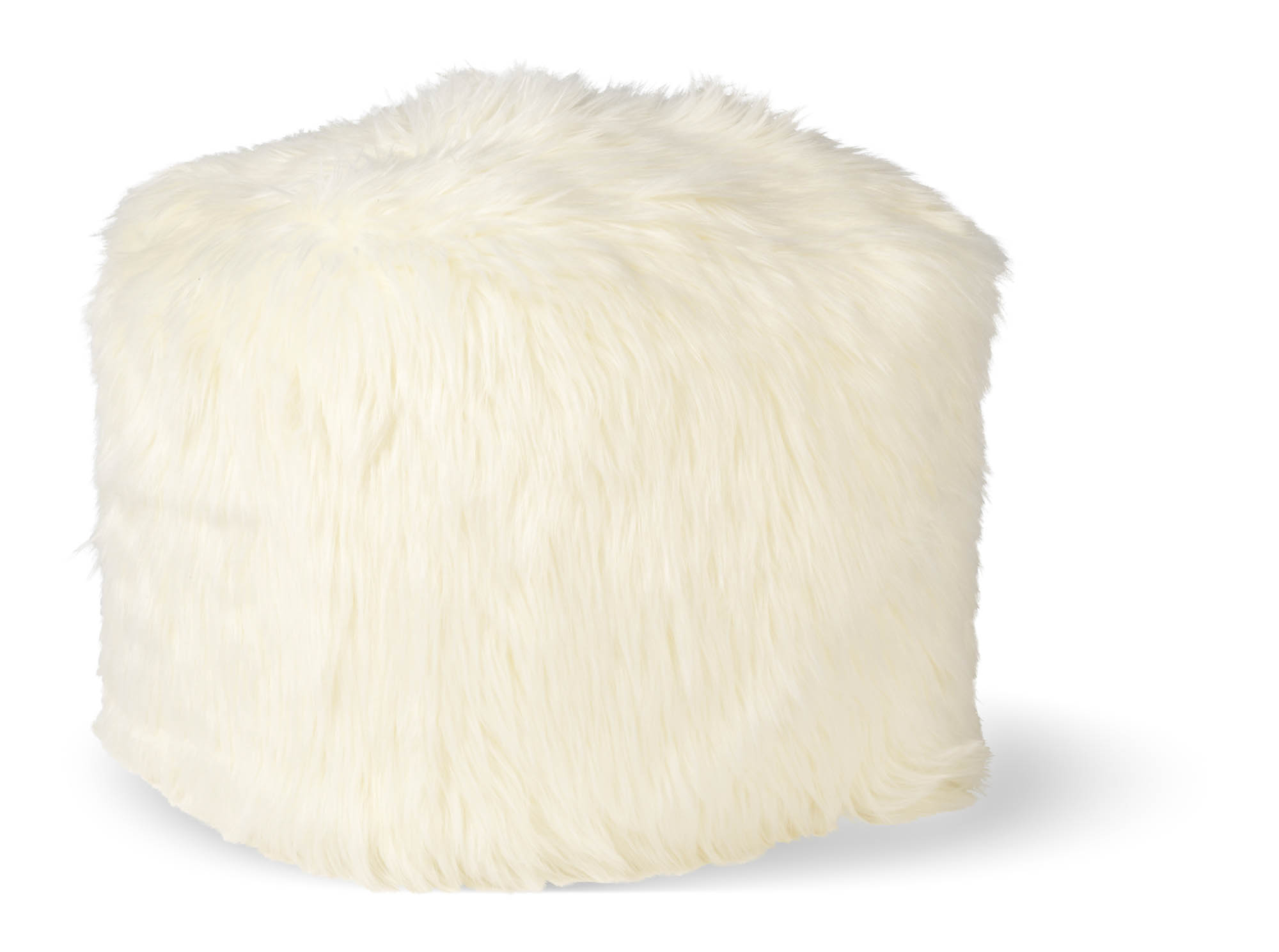 rechter Technologie gebaar SHEEP - Vierkante fluffy poef ivoor 40x40x40 cm - wit | Poef | PFSHEE40IVO